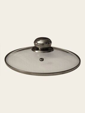 Universal 8-Inch Tempered Glass Replacement Pot Lid Vented Stainless Steel Rim
